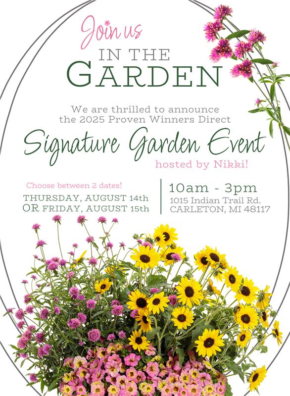 2025 Proven Winners Direct Signature Garden Event Ticket