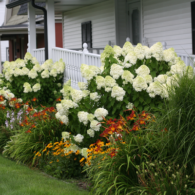 'Limelight' 'Limelight' Panicle Hydrangea in use.