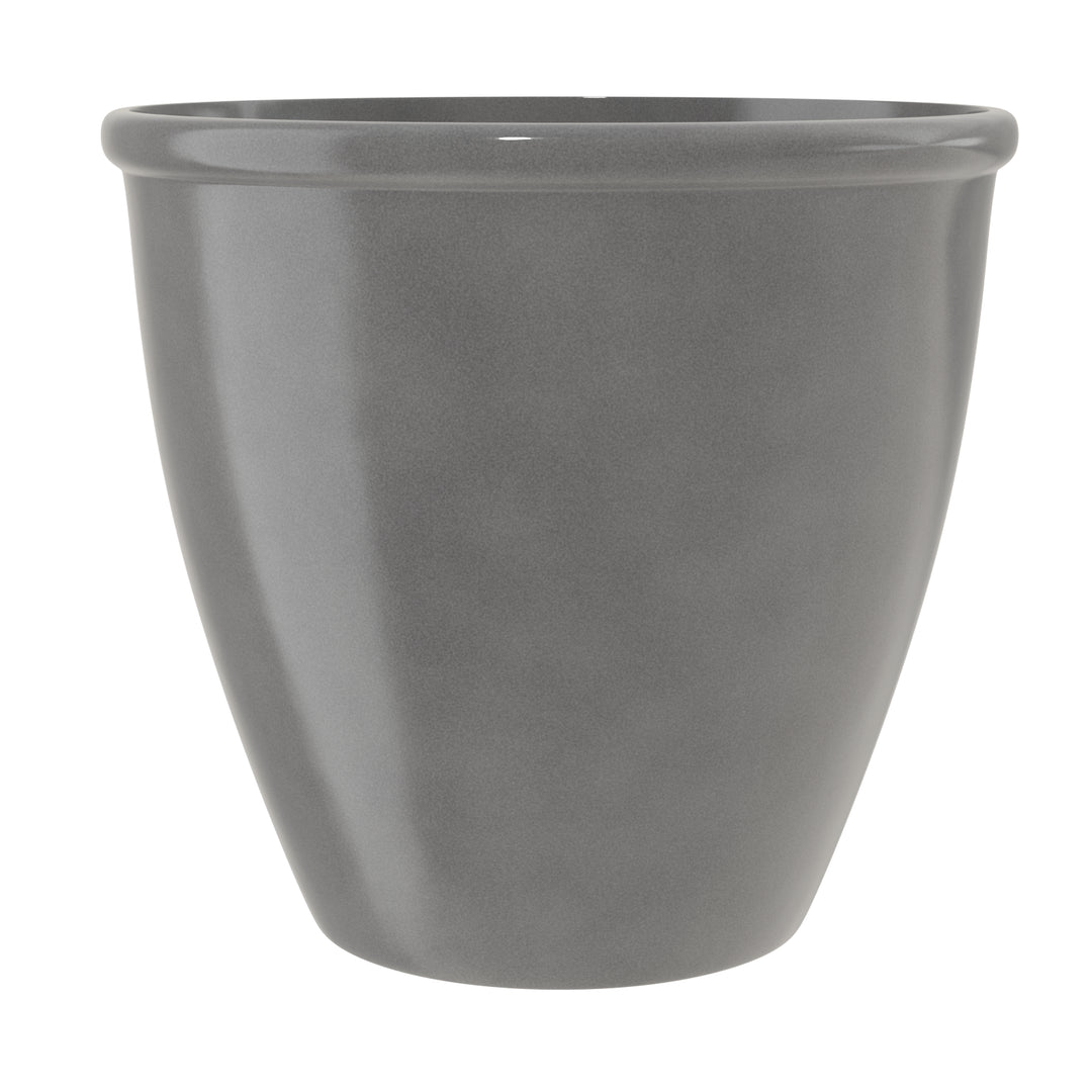 parkside self watering planter AquaPots Lite Urban Parkside 17.5 in. W x 18.3 in. H Charcoal Composite Self-Watering Pot