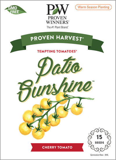 Seeds Tempting Tomatoes® Patio Sunshine Cherry Tomato (Solanum lycopersicum)