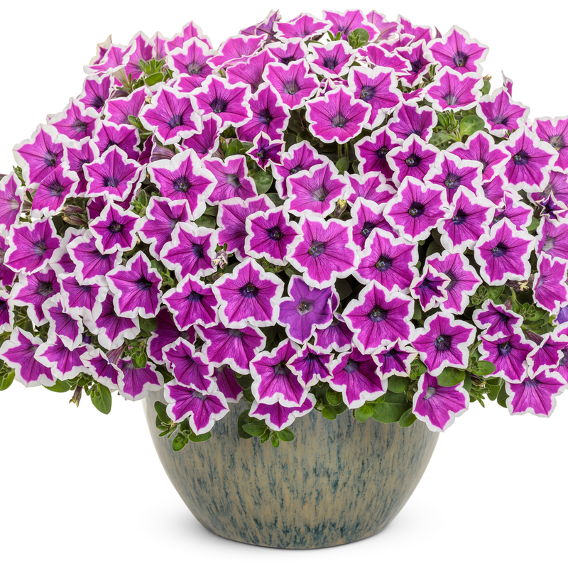 Supertunia Hoopla Vivid Orchid Petunia in use.