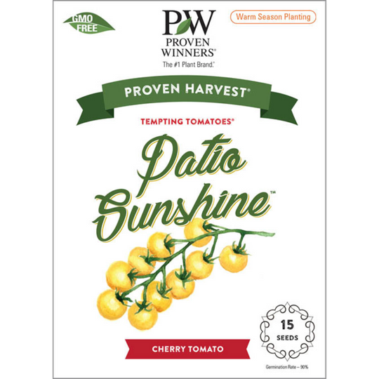 Seeds Tempting Tomatoes® Patio Sunshine Cherry Tomato (Solanum lycopersicum)