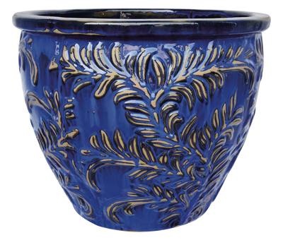 AquaPots® Ceramic Lily Leaf Antique Light Blue